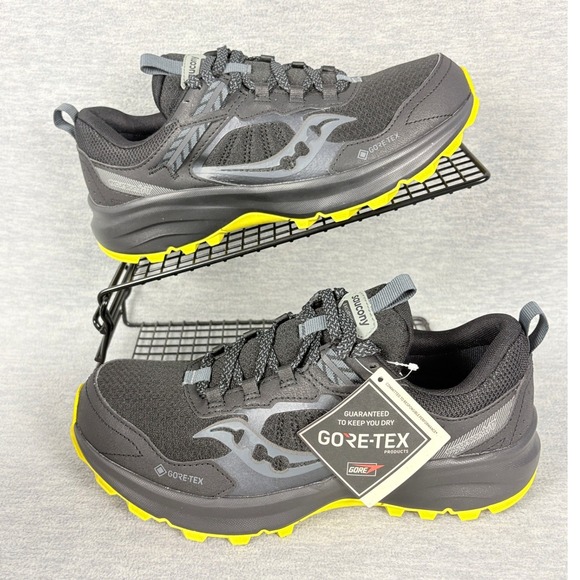 Saucony Other - Saucony Excursion TR17 GTX Trail Sneakers Mens 7 Black Yellow Outdoors Gore-Tex